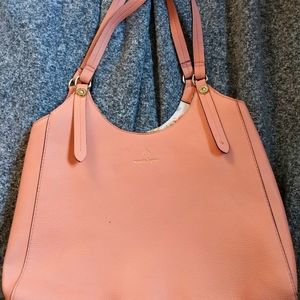 Nanette Lepore Lined Handbag Purse Coral Vegan Leather